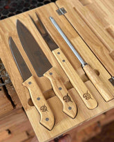 Kit Churrasco com Tábua e 4 Peças